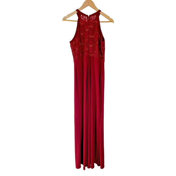 Night Way Merlot Sequined Gown / Prom Dress - Picture 6 of 7